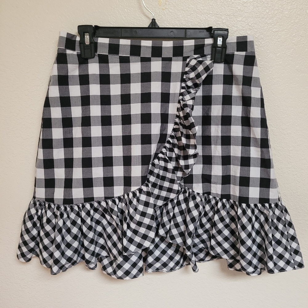 Gingham Ruffle Skirt | J.Crew - Picture 2 of 4